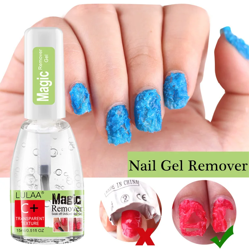 15 мл Магический гель-лак для снятия, быстро смывается верхним слоем лака, очиститель для полуперманентного акрилового УФ-геля.