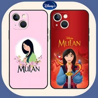 cartoon princess mulan phone case funda for iphone 12pro 13 11 pro max xr x xs mini pro max for 6 6s 7 8 plus design shell