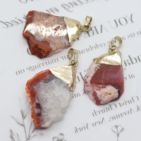 druzy south red agate irregular pendants natural stone diy jewelry making necklace earrings accessories reiki agate gem charms