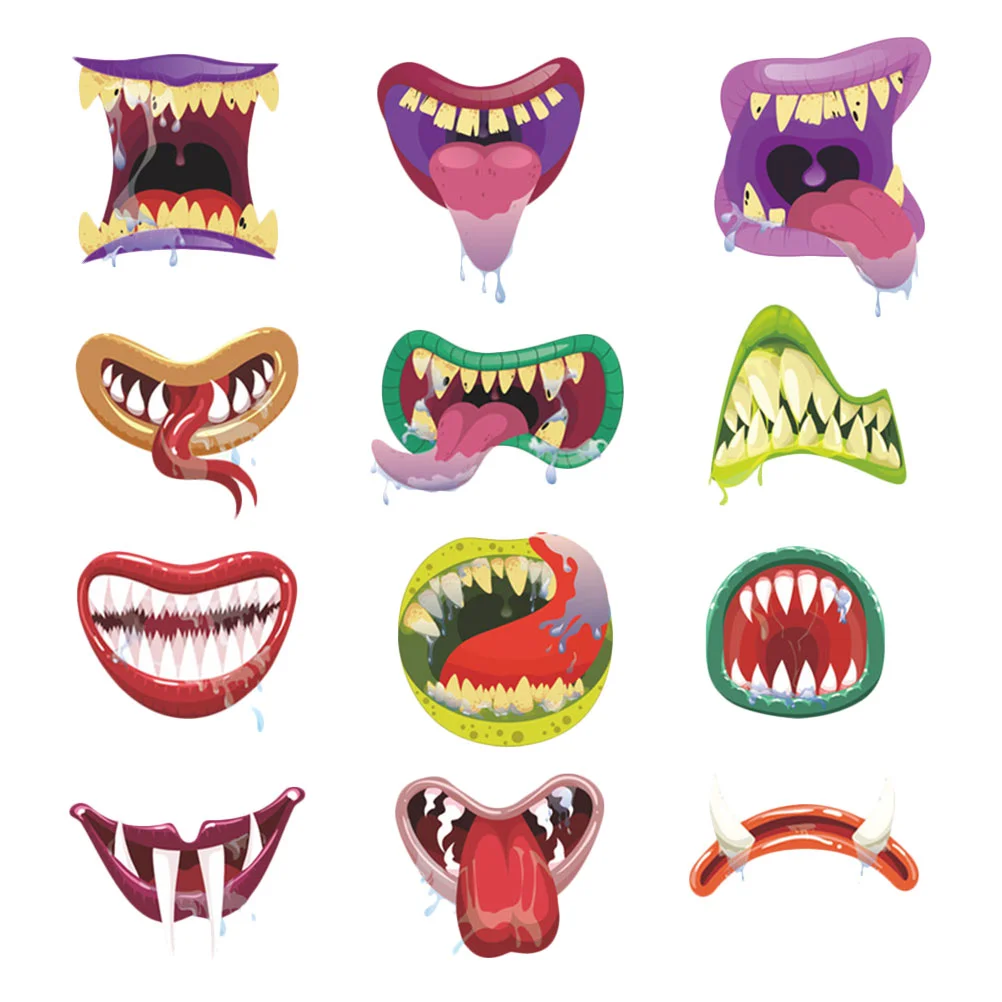 

Sticker Wall Stickers Decals Decorative Decal Face Crafts Pumpkin Crafttreat Decor Trick Or Mouth Cartoon Backdrop Labels Vivid