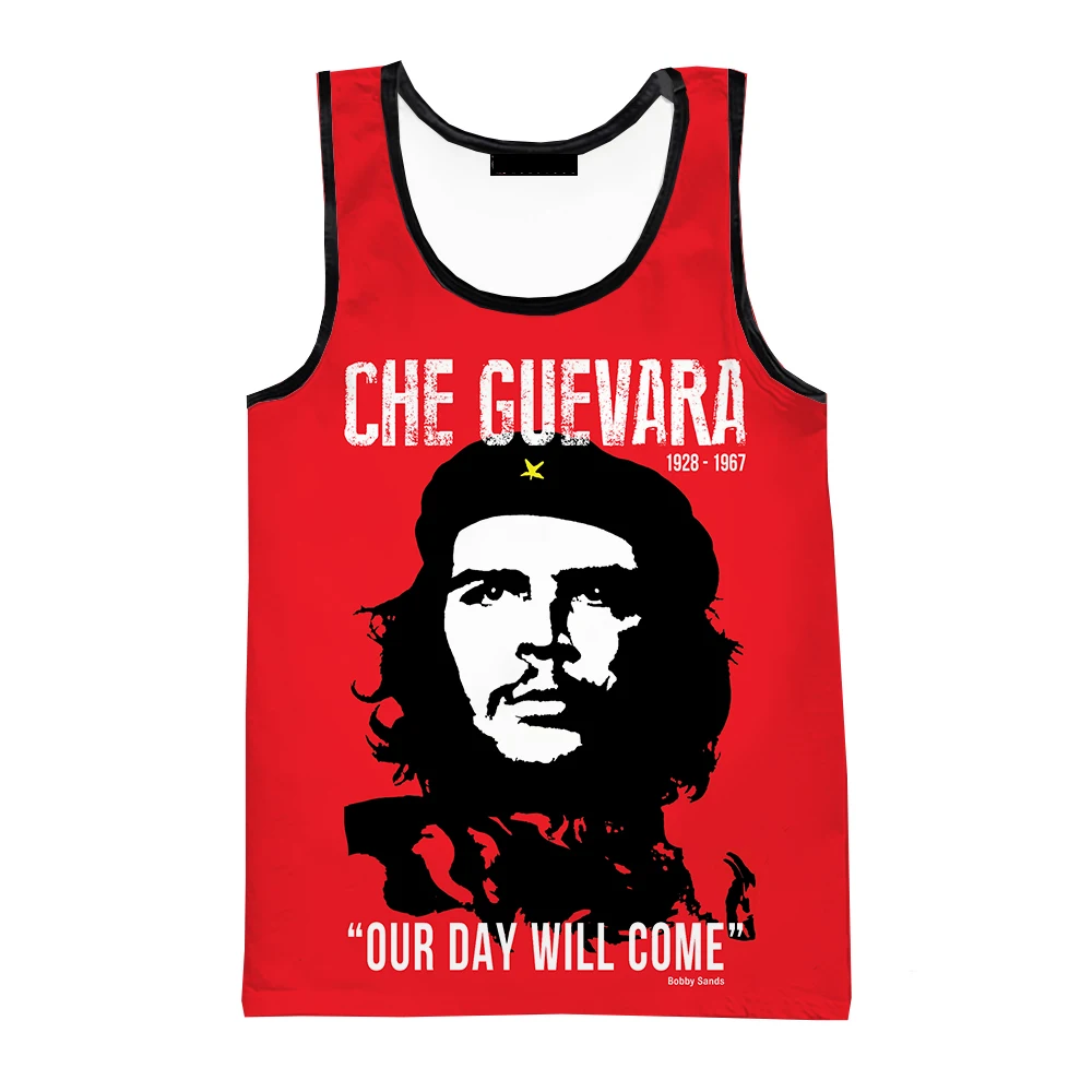 

New Summer Che Guevara 3D Printed Sleeveless Shirts Tank Tops Harajuku Streetwear Men Oversized Tops Tees Men's Clothing