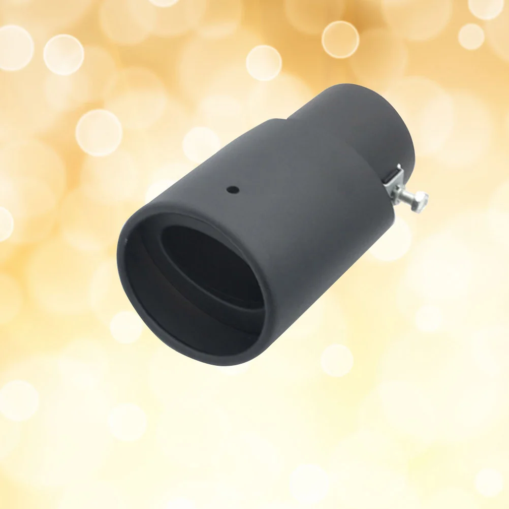 

Durable Car Universal Stainless Steel Auto Straight Exhaust Tail Tip Pipe Cover Muffler (Black)