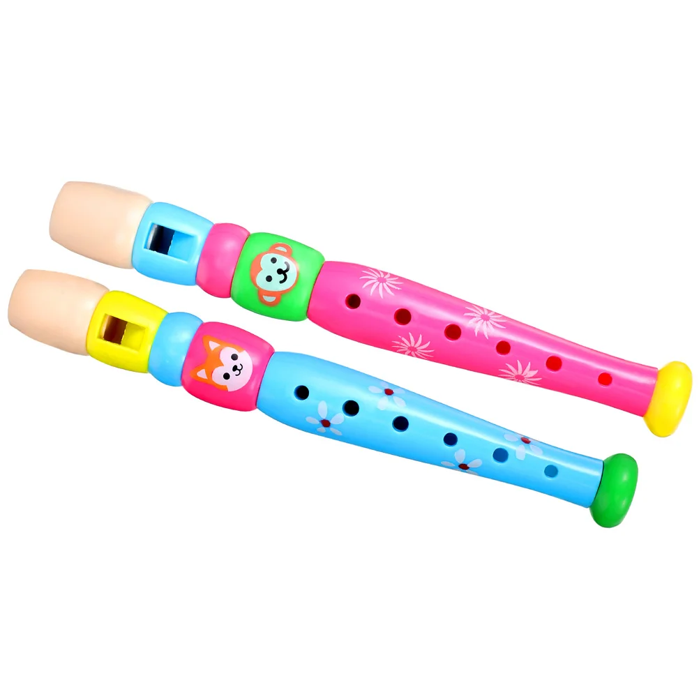 

2Pcs Kids Recorder Instrument 6-Hole Flute Children Musical Instrument Learning Rhythm Educational Music Toy