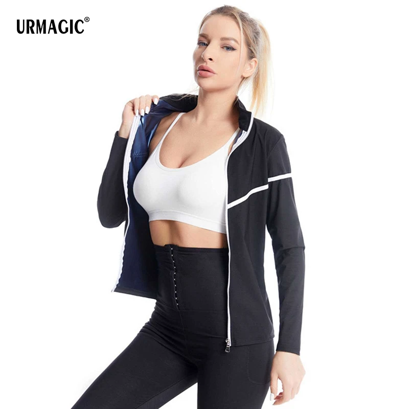 

Костюм-сауна Urmagic женский тренировочный с длинным рукавом и молнией