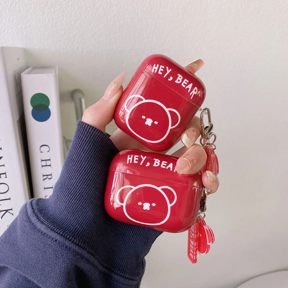 

Противоударный мягкий силиконовый чехол с подвеской для наушников Apple AirPods 3 2 1 Pro