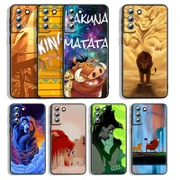 silicone cover the lion king for samsung galaxy s22 s21 s20 fe ultra s10e s10 s9 s8 s7 s6 edge plus black phone case capa