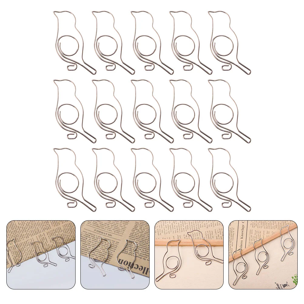 

Clips Paper Clip Metal Clamps Bird Binder Cartoon Drawing Bookmark Board Notice Shape Organizing Clothespin Novel Hanging