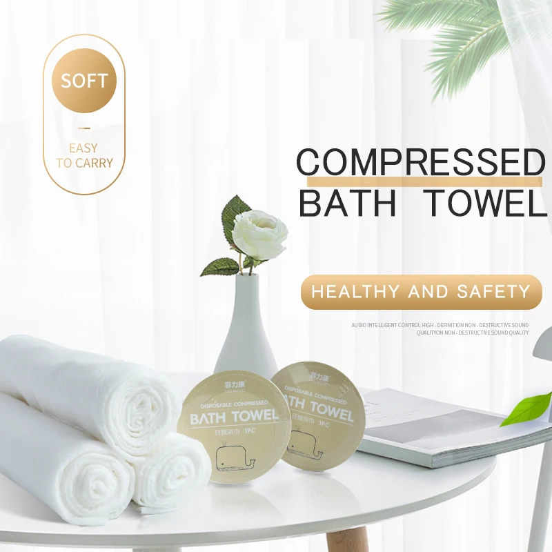 70×100cm 10PCS Travel Disposable Bath Towel Compressed Non-Woven Disposable Towel Soft Portable Face Towel