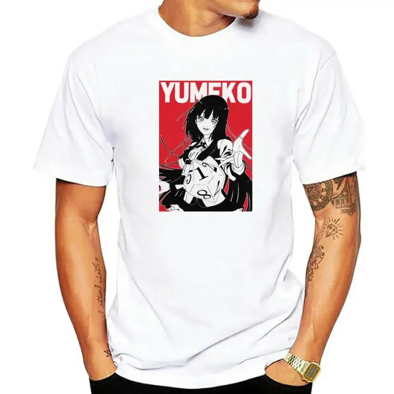 T-shirt Funny Kakegurui мужская футболка с круглым вырезом и короткими рукавами Yumeko Jabami