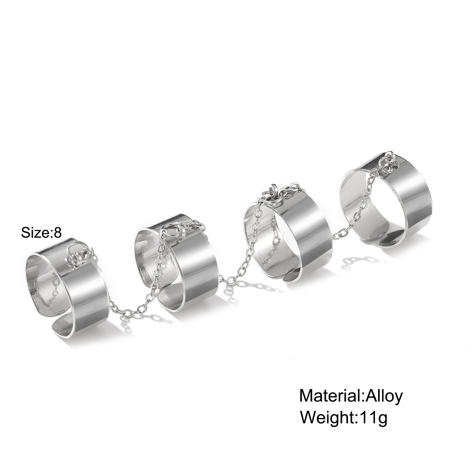 Комплект колец в стиле панк для мужчин и женщин ювелирное изделие с открытым