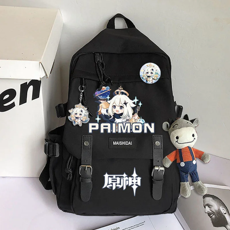 

Game Genshin Impact Venti Diluc Klee Keqing Cosplay Unisex Schoolbag Travel Laptop Casual Bag Student Fashion Backpack Gifts