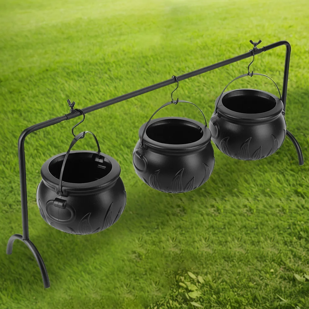 Набор Из 3-х Черных Котел Пластиковые Мелки Украшения Для Хэллоуина Ведра Конфет