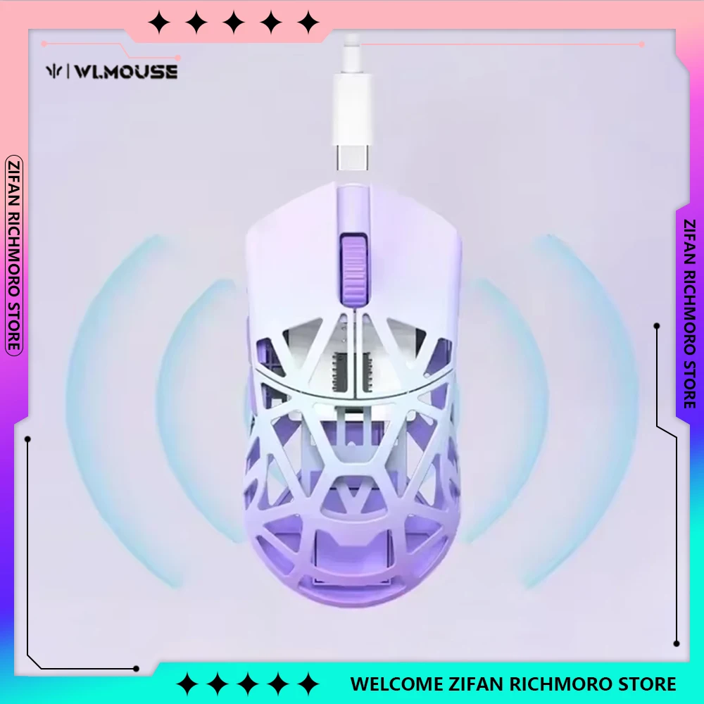 Мини-мышь Wanling легкая игровая воздушная мышь двухрежимная беспроводная Wlmouse Beast X