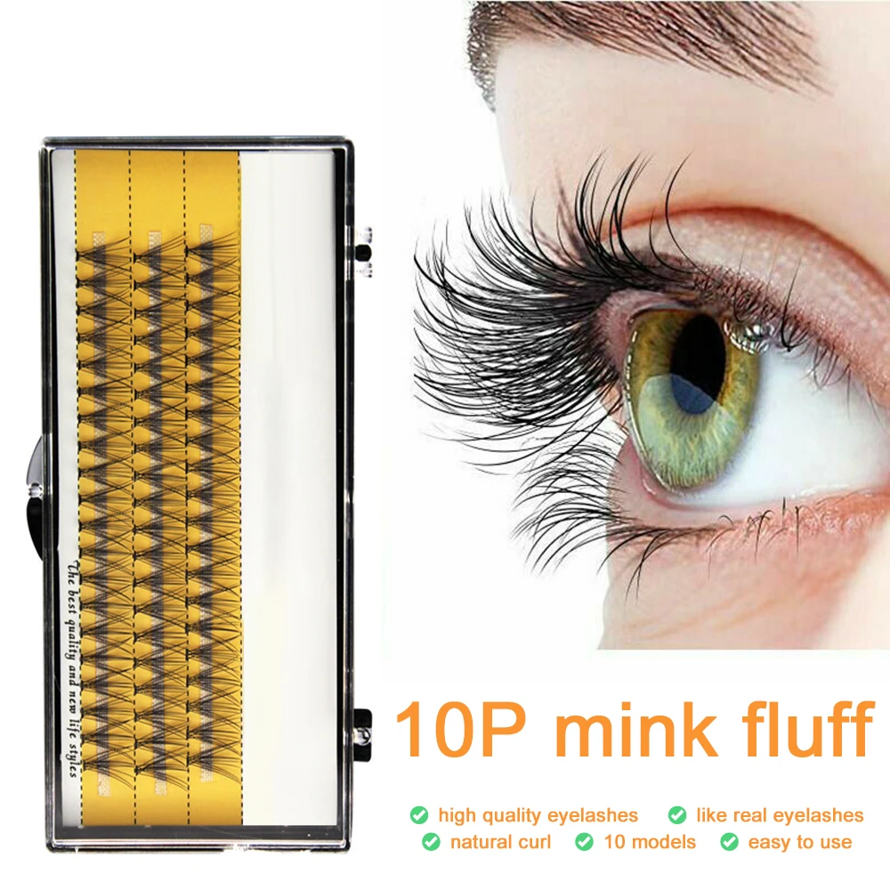 

60Pcs/Box 0.1mm Thickness Individual Eyelash Extensions Eyelashes Cluster Lashes Natural Slender Curl False Eyelashes Bundles