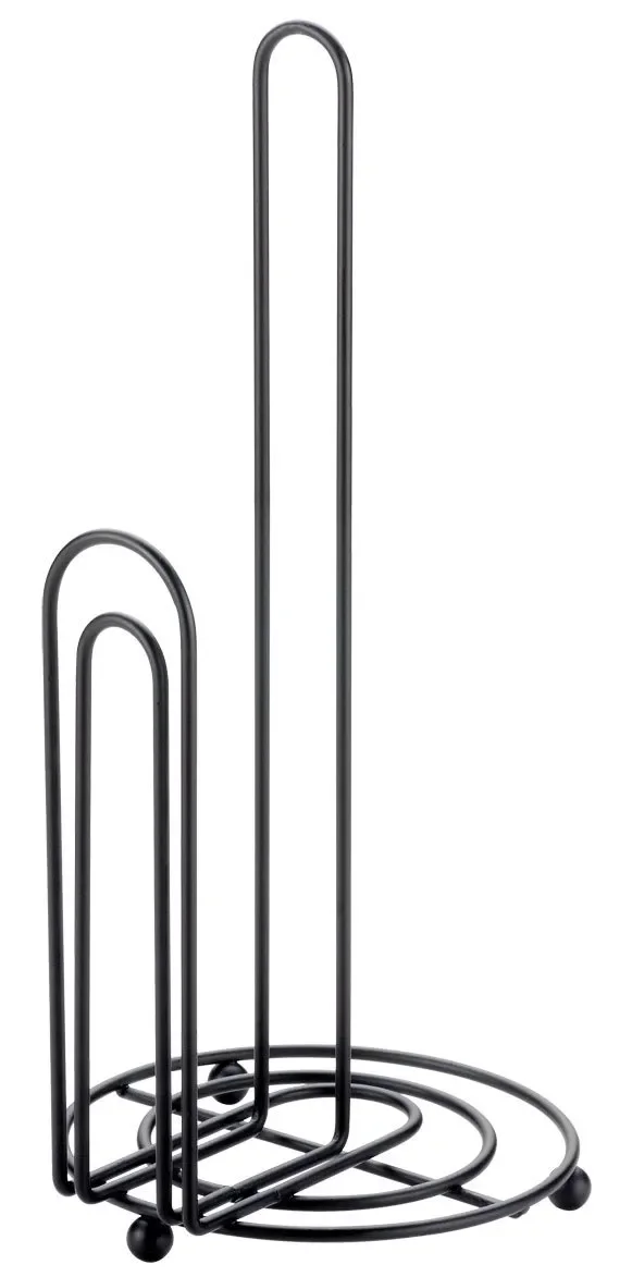 

ries and tidy Modern & Stylish Black Metal Wire Free Standing Paper Towel Holder for Your Kitchen - Keep Towels Dry & Tidy