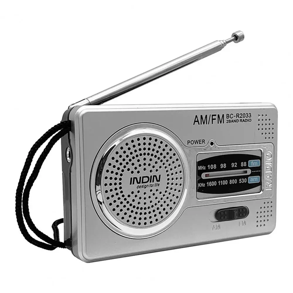 Operate Stereo Multi-function Speaker Telescopic Antenna Full Band World Pocket Radio Receiver Music Player AM/FM |