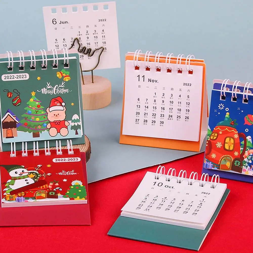 

Подарочный простой календарь, украшение стола, настольный календарь, ежедневный график 2023, Рождественский календарь, стоячий флип-календарь