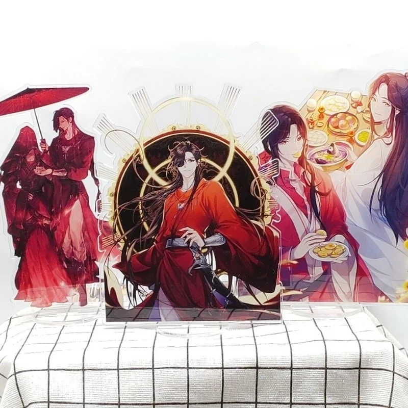 

Игрушечные фигурки Hua Cheng для мужчин и женщин, аниме-фигурки се ляан Тянь, Гуань, Си фу, тарелки для настольного декора, акриловые коллекционн...