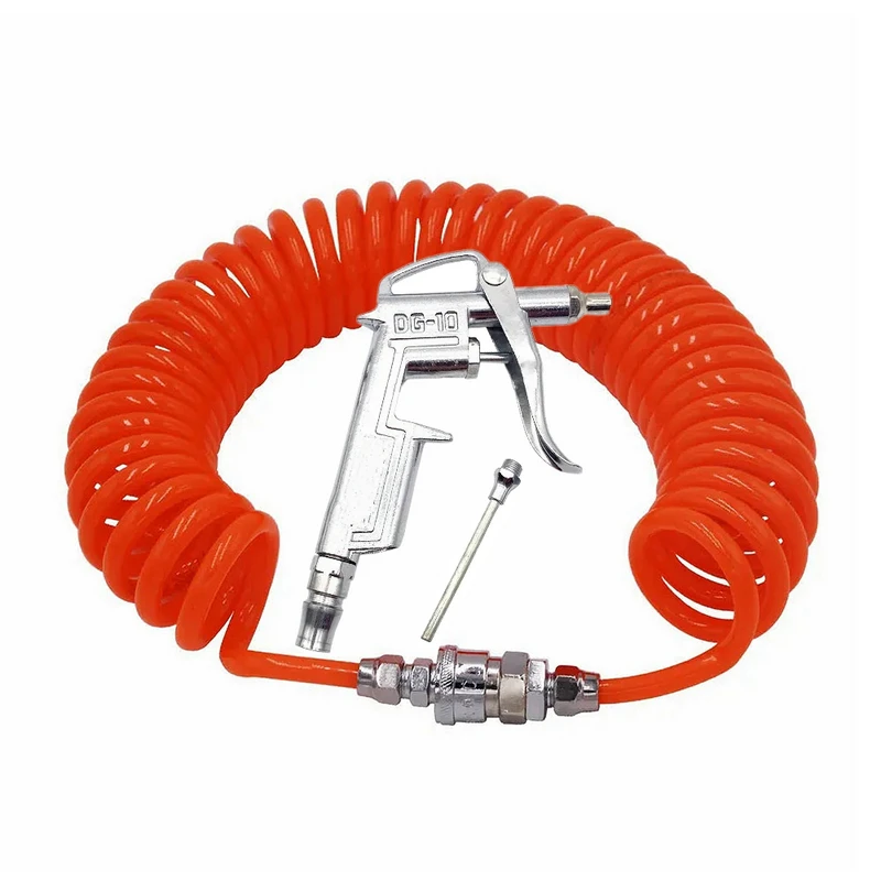 Pistol Duster Cleaner Dg10 With 6 Meters 12 Meters Pu Coiled Spiral Hose
