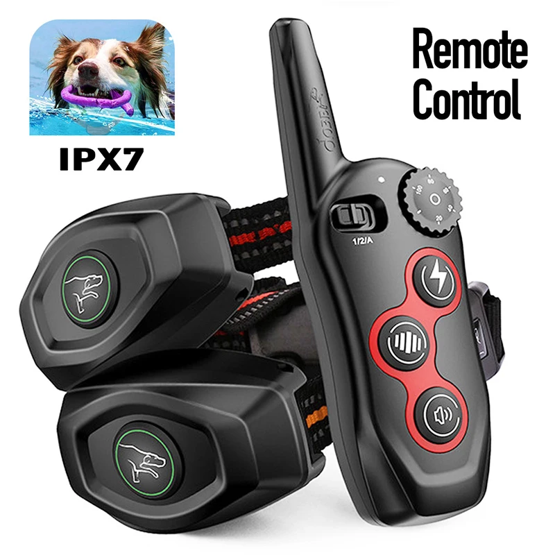 

Electric Dog Training Collar Pet Remote Control Barkproof Collars for Dogs Vibration Sound Rechargeable Waterproof Pet Collar