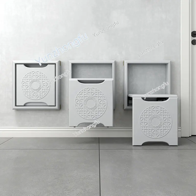 Складной стул для монтажа на стену Hidden Wall Mounted Folding Chair Household Bathroom Furniture and Shower Ultrathin Shoe Changing Stool