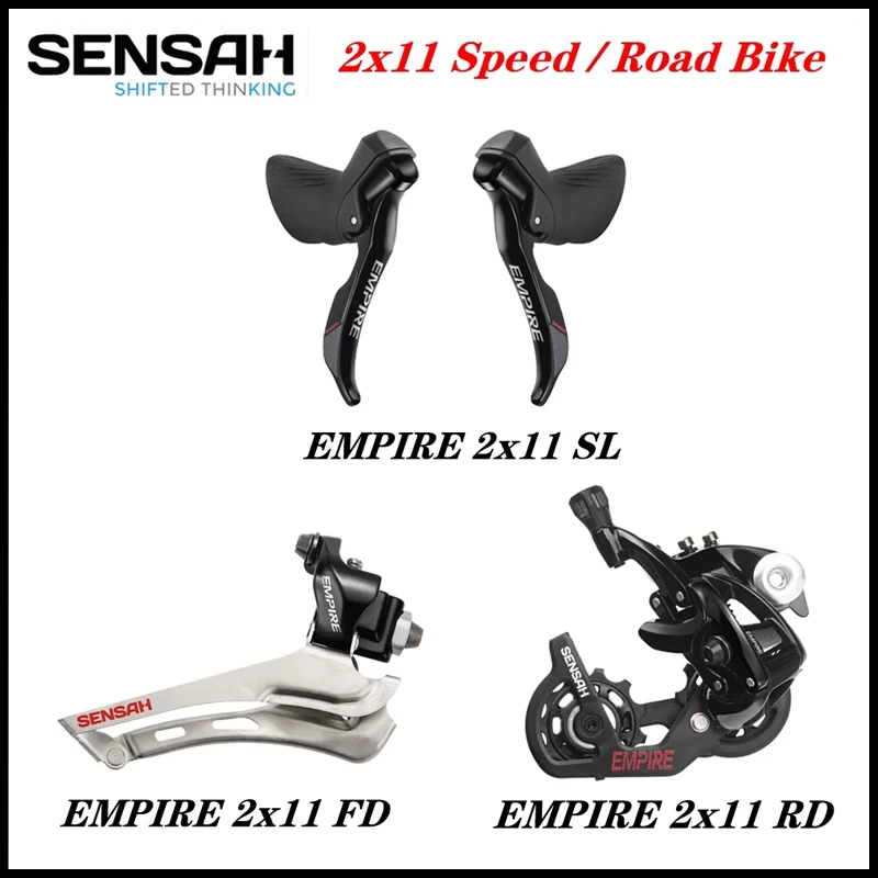 

SENSAH EMPIRE 2x11-Speed Shuntai Carbon Fiber Transmission Variable Handle Front Derailleur Rear Derailleur Road Bike 11S 4 kit