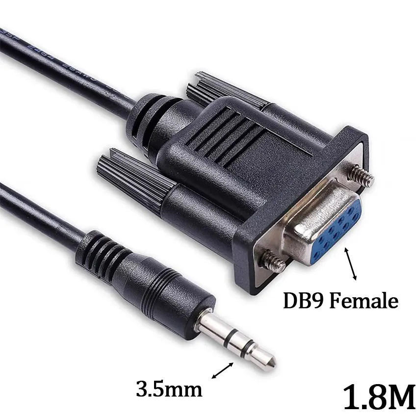

9-контактный разъем RS232 DB9 «Мама» до 3,5 мм/2,5 мм 3P «папа» адаптер последовательный кабель Шнур 1,8 м