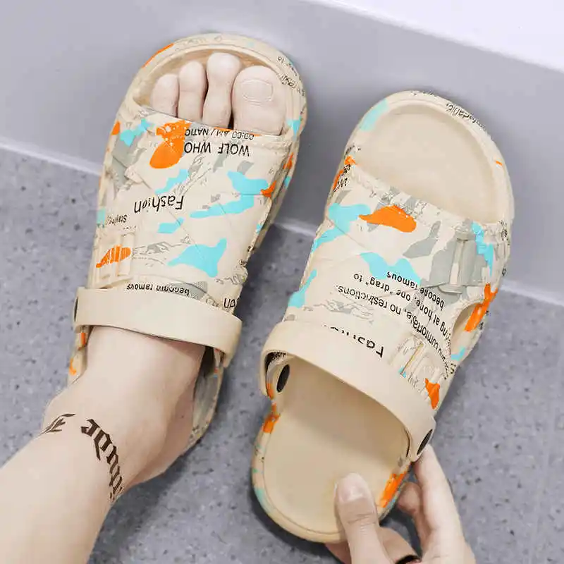 

Sandals Platform Bright Men's Flip-Flops Luxury Designer Trainer Rubber Shoes High-Soled Men's Slip-Flops Casual Tennis Tennis