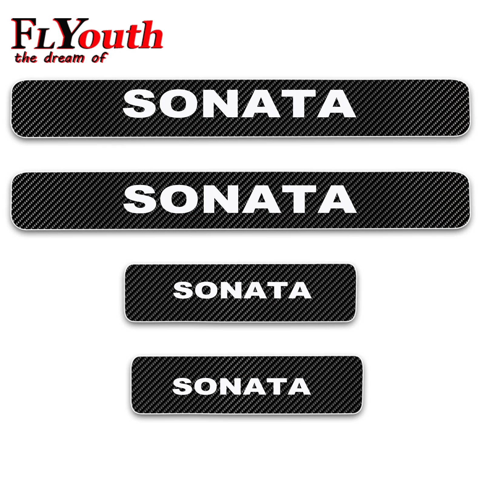 

Светоотражающая 5D наклейка на порог автомобиля для Hyundai Sonata