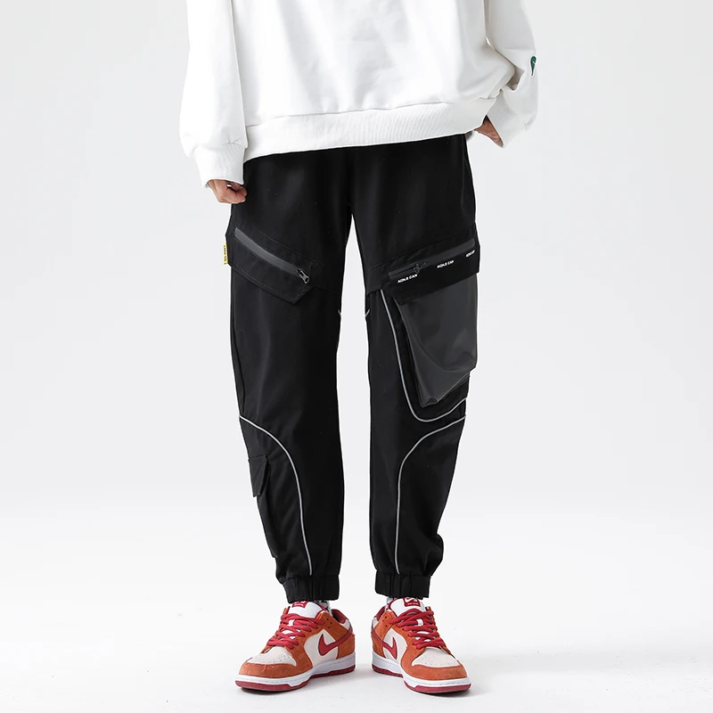 Japan Style Cotton Multi-Pocket Trousers Hip Hop High Quality Fashion Loose Men Joggers Pant Designer Trend Cargo Pants Male