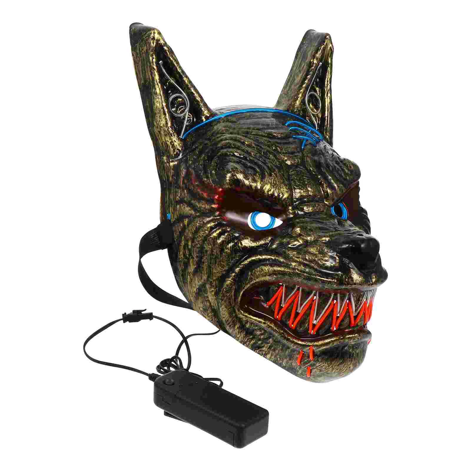 

Glow Mask Scary Face Carnival Animal Hallowen Masks Halloween Luminous Supplies Pvc Full