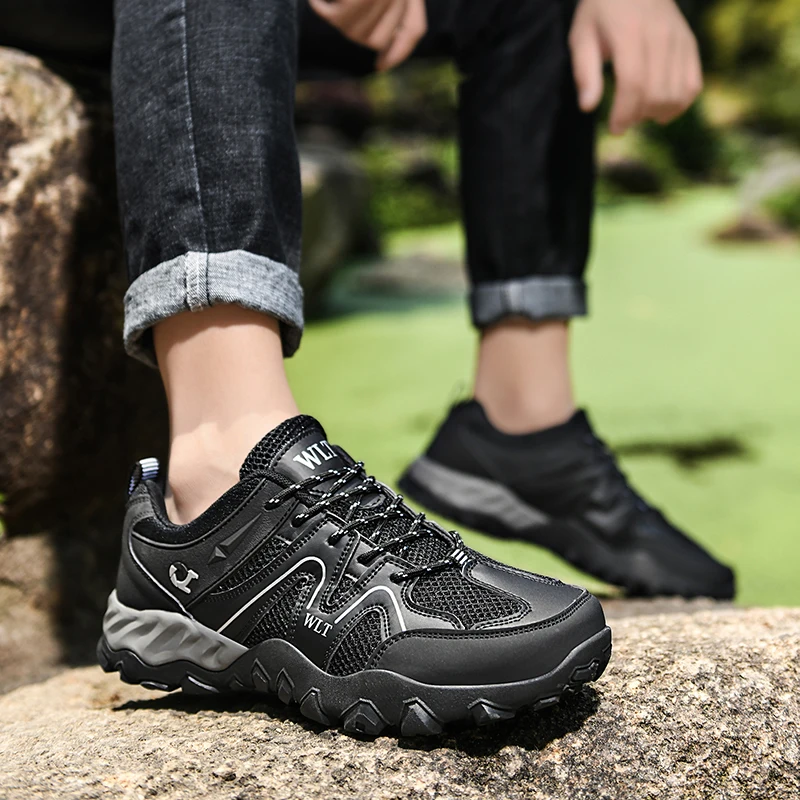 

2022 CORK Spring and Autumn Men Hiking Shoes Mesh Wear-resistant Casual Sneaker Sport Trekking Walking Shoes for Male