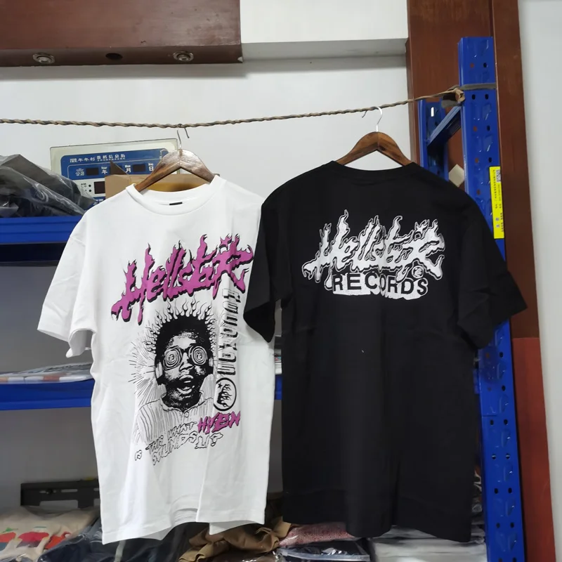 

Hellstar T-Shirts Surprised Child Print High Quality Vintage Casual Streetwear Top Tee Men Women HELLSTAR T Shirt Real photos
