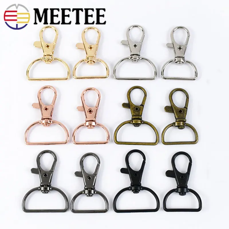 

20/50Pcs Metal Buckles 20/25mm Swivel Lobster Clasps Bags Keychain Clip Snap Buckle Strap Webbing Hooks DIY Hardware Accessories