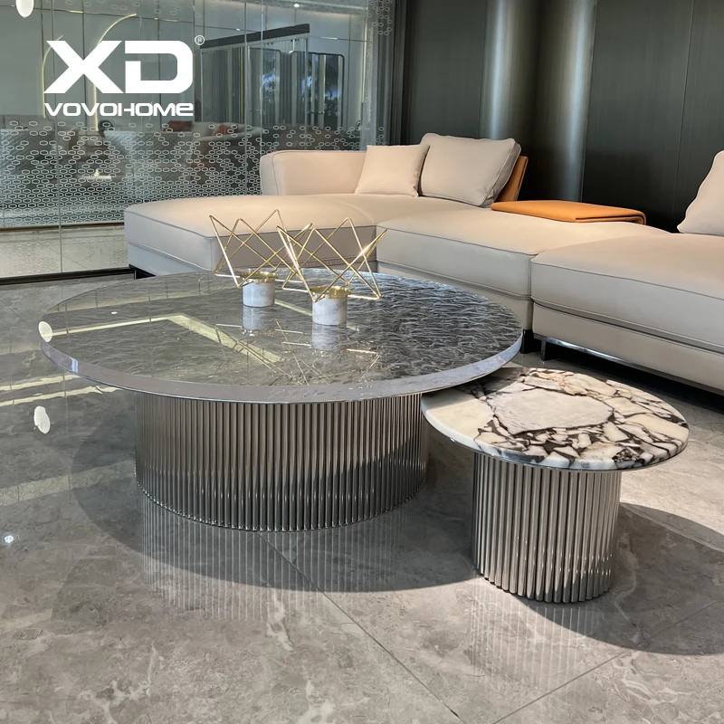 Чайный столик YY боковой Круглый дизайнерский для гостиной HAILANG