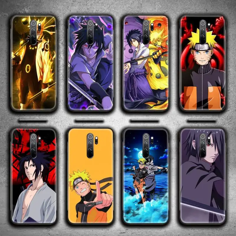 BANDAI Anime Naruto Sasuke чехол для телефона Redmi 9A 9 8A Note 11 10 8 8T Pro Max K20 K30 K40 | Мобильные телефоны
