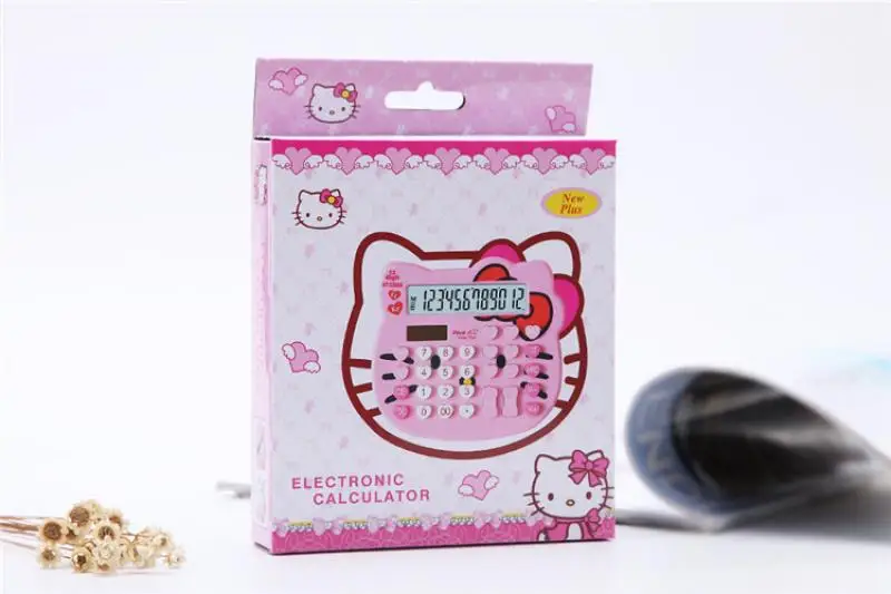 2022 новый милый Sanrioed Hello Kitty аниме мультфильм Кристалл бриллиант калькулятор