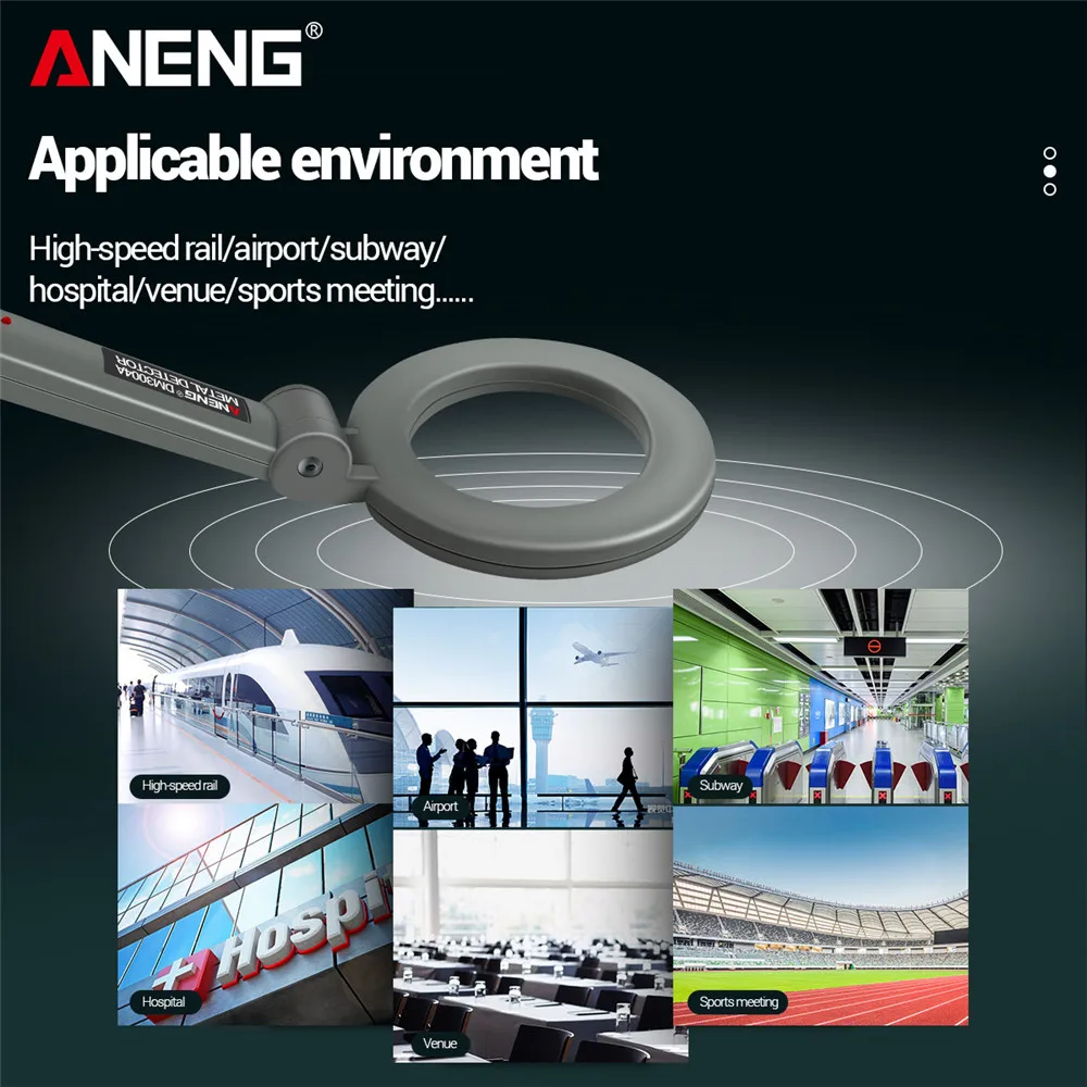 

ANENG DM3004A Metal Detector High Sensitivity Body Search Tools Portable Handheld Security Super Scanner Tool Finder