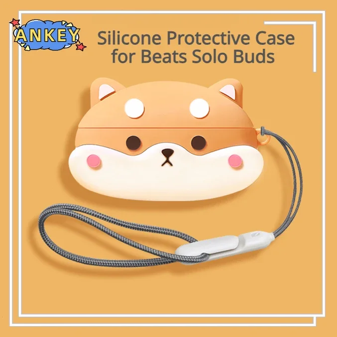 Чехол для Beats Solo Buds защитный силиконовый чехол с собакой милые мультяшные чехлы