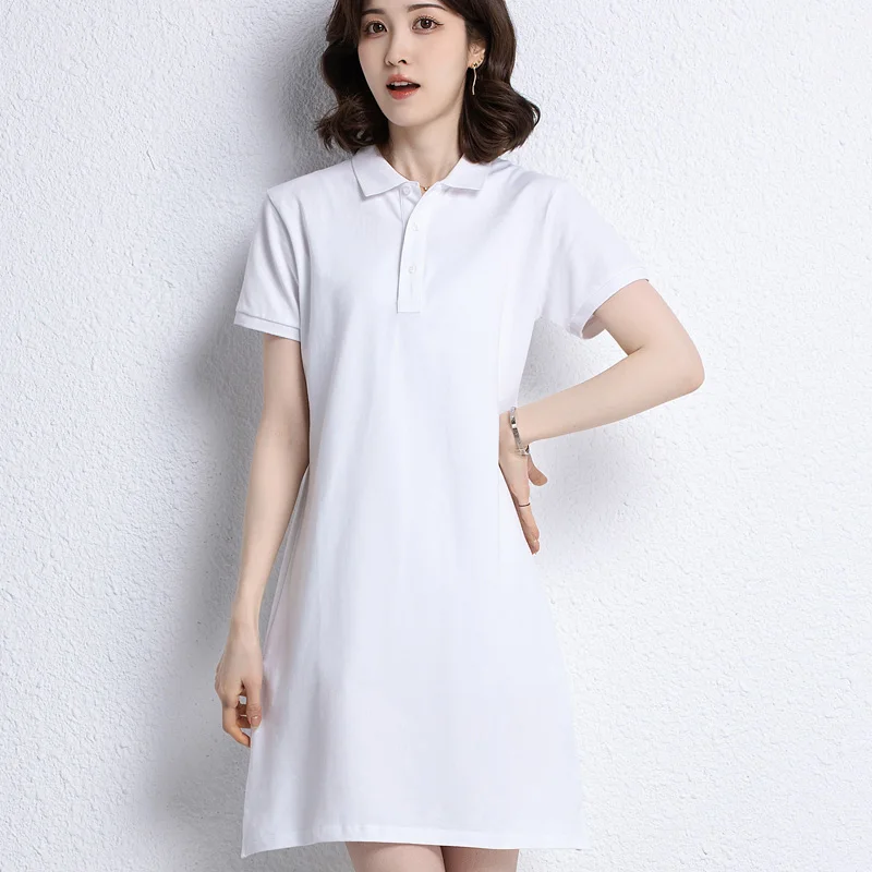 Женское платье 2024 популярная новинка облегающее поло с поясом хлопковое