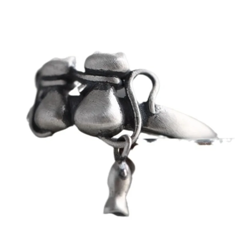 Романтическое кольцо в виде пары котов для женщин ювелирные изделия винтажная