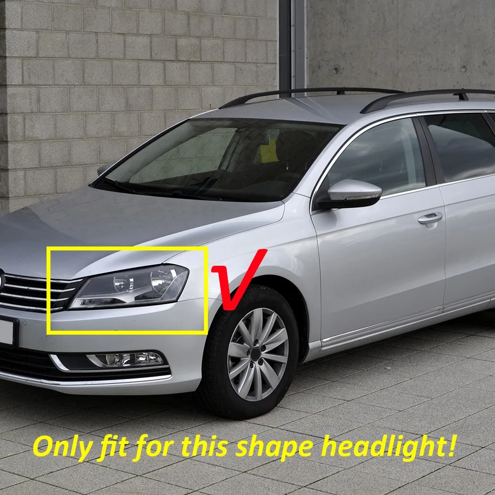 Для B7 2010-2015 Автомобильные фары веки для бровей ABS наклейка на фару лампа крышка