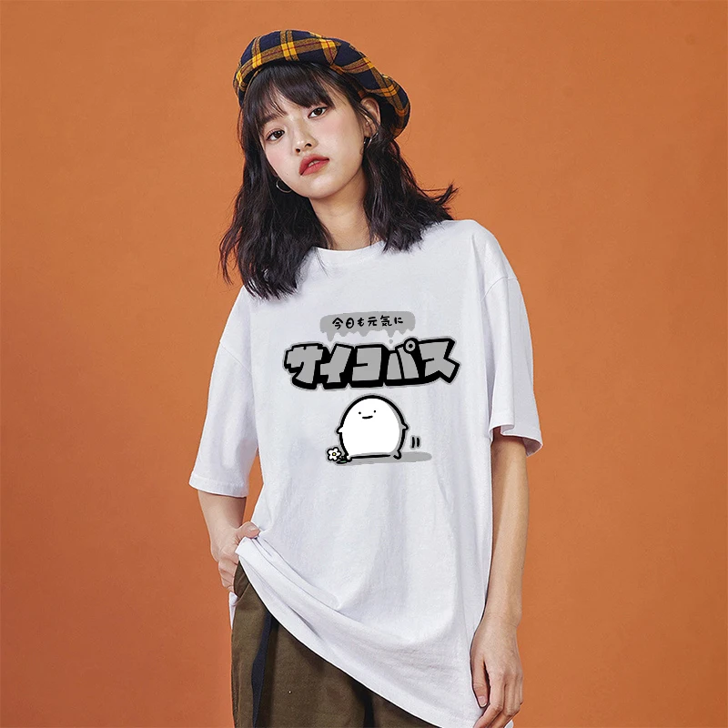 

Cotton T-Shirt Fashion Women's T-Shirt Small Ball Printed Top Font Printed Summershort Sleeve Casual Loose O Collar Korean Style