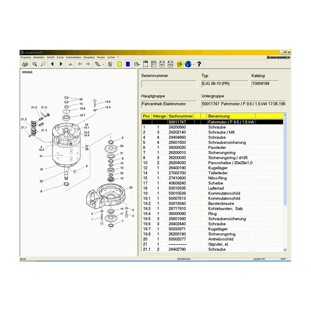 Каталог запасных частей JETI ForkLift (ET) V4.37 для обновления Jungheinrich до 527 [08.2024]