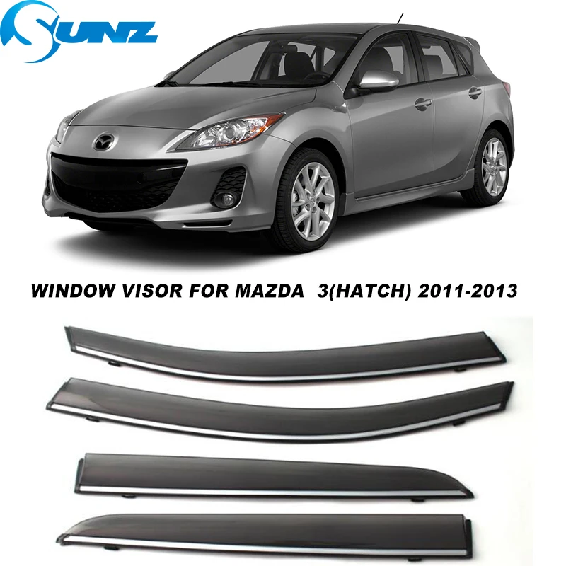 

Window Visors For Mazda 3 Hatchback 2011 2012 2013 Side Window Vent Visor Sun Rain Deflector Guard Awning Shelter Car Stylings