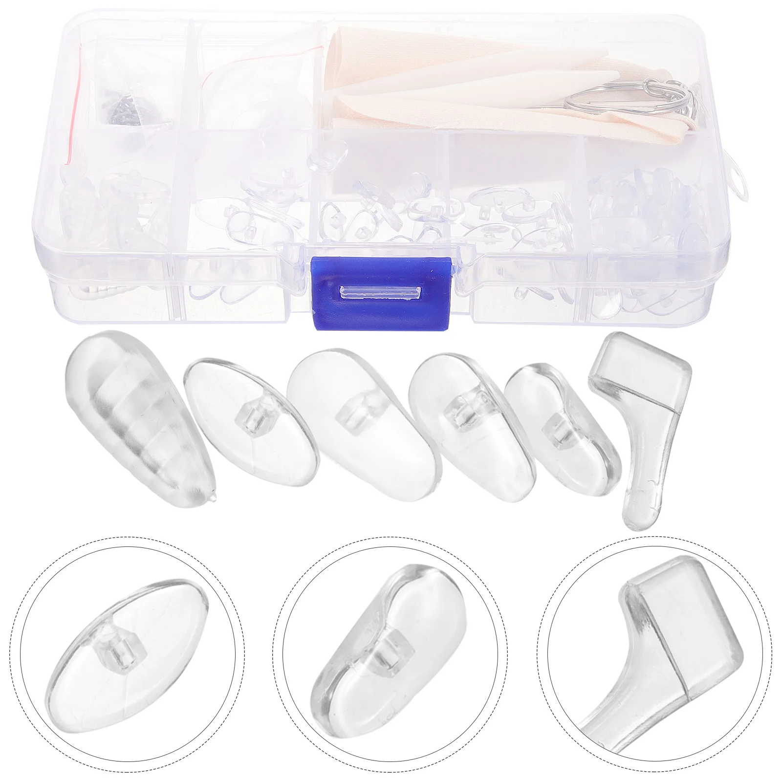 

Eyeglass Repair Glasses Nose Support Pads Screw Cushion Eyeglasses Metal Plastic Frames