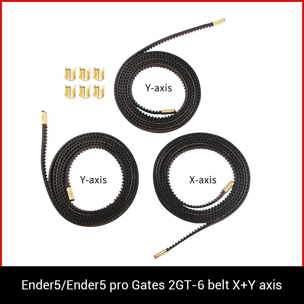

Open Timing Belt Kit For 3D Printer Ruuber GT2 6mm X Axis 765mm Y Axis 720mm Belt For 3D Printing Accessories