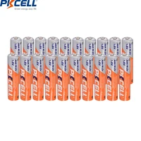 20pcs pkcell 1 6v aaa battery 900mwh ni zn aaa rechargeable battery batteries for microphone wireless keyboard mouse etc