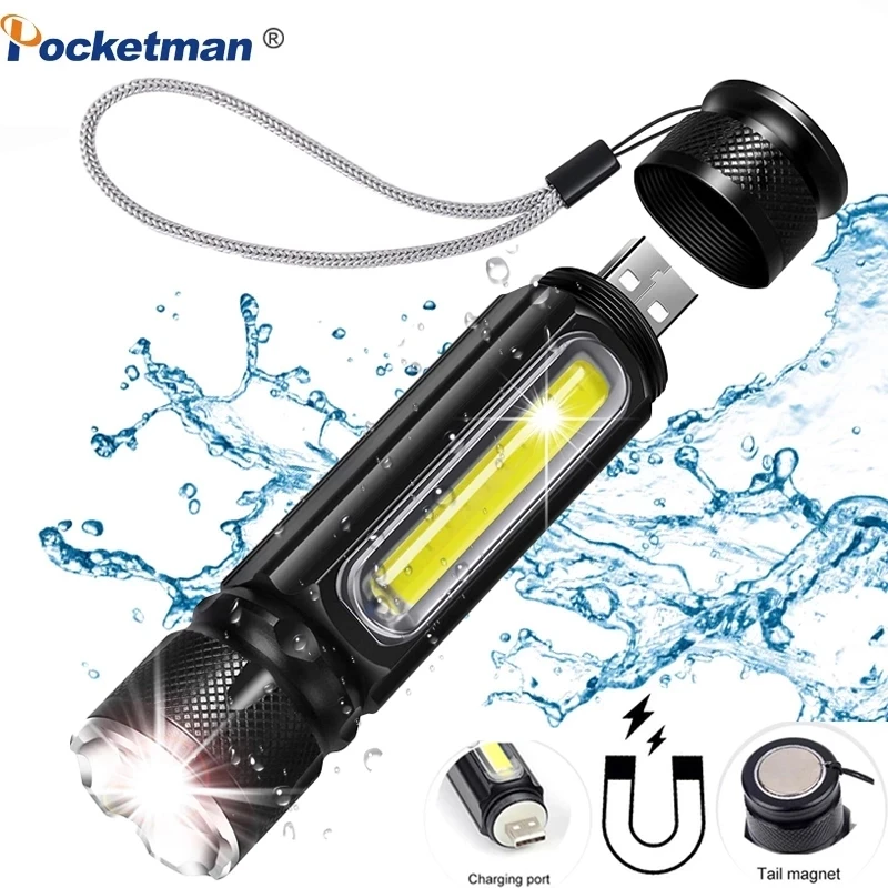 

High Lumens LED Flashlights USB Rechargeable Flashlight High Powered Flash Light Waterproof Torch for Emergency Camping Hiking