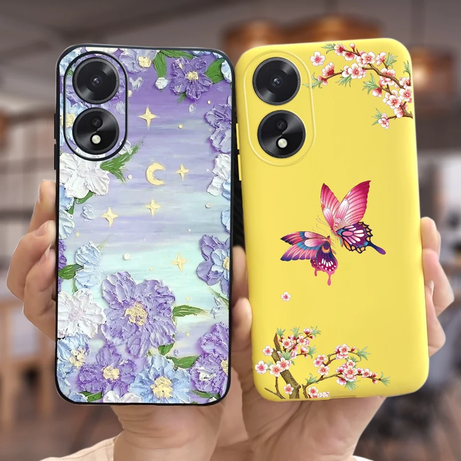 Для Oppo A38 4G чехол CPH2579 милый мультяшный с динозавром 6 56 ''мягкий силиконовый